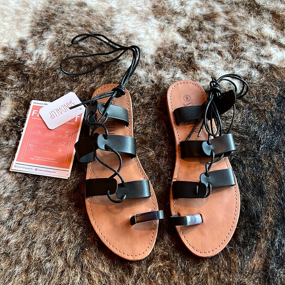 Black Gladiator Sandals